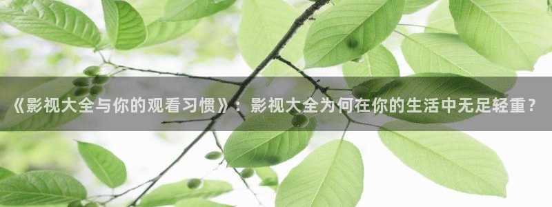 奉节保利万和影院今日影片：《影视大全与你的观看习惯》：影视大全为何在你的生活中无足轻重？